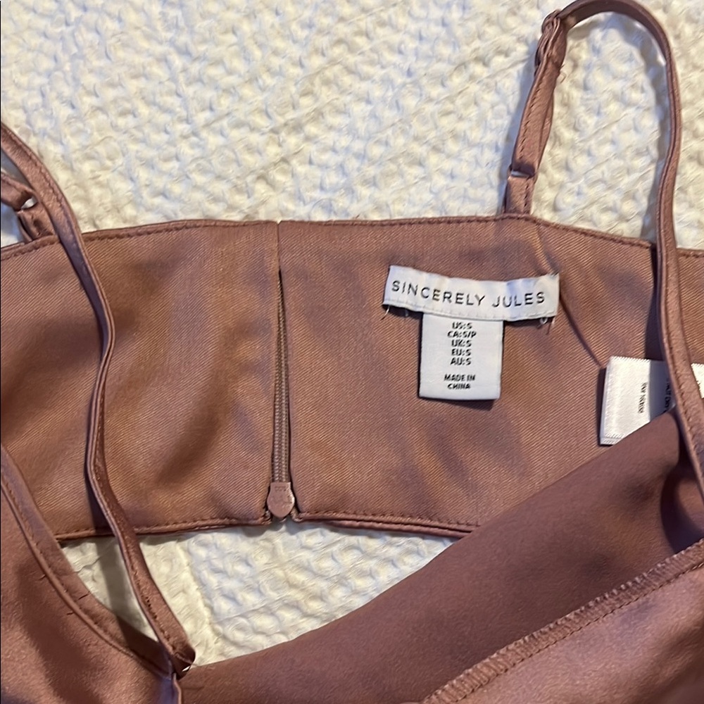 Mauve Satin Camisole Top - Picture 3 of 4
